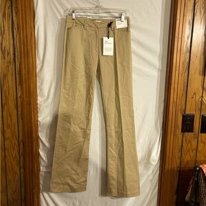NY&C 7th Avenue stretch pants 0 tall bootcut summer beige machine wash mid rise
